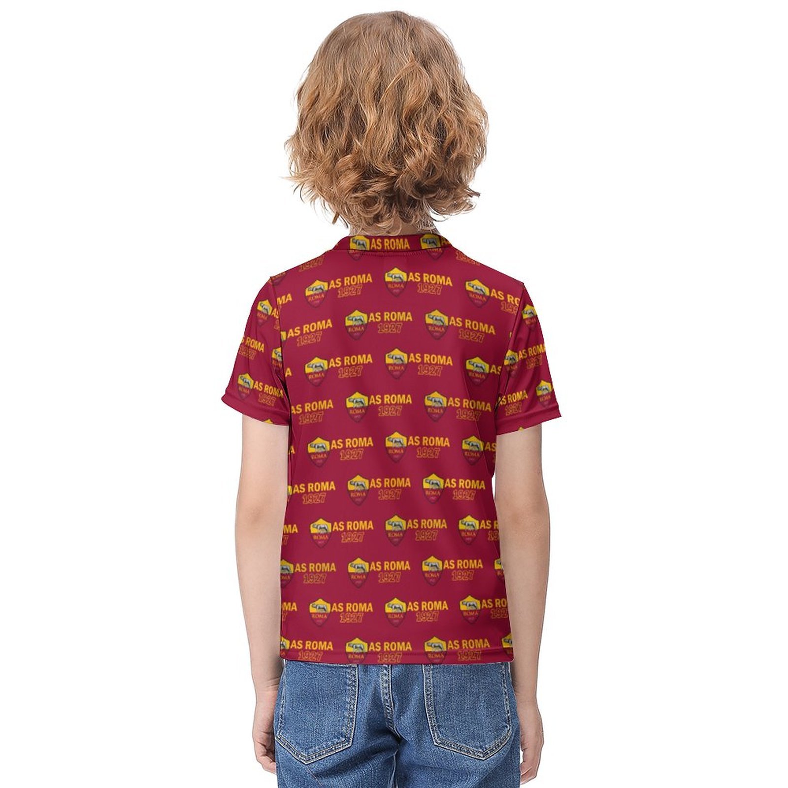 AS Rom Jungen Mädchen Kurzarm 3D-Druck T-Shirt Rundhals-Sommerhemd Tops AS Rom Jungen Mädchen Kurzarm 3D-Druck T-Shirt Rundhals-Sommerhemd Tops