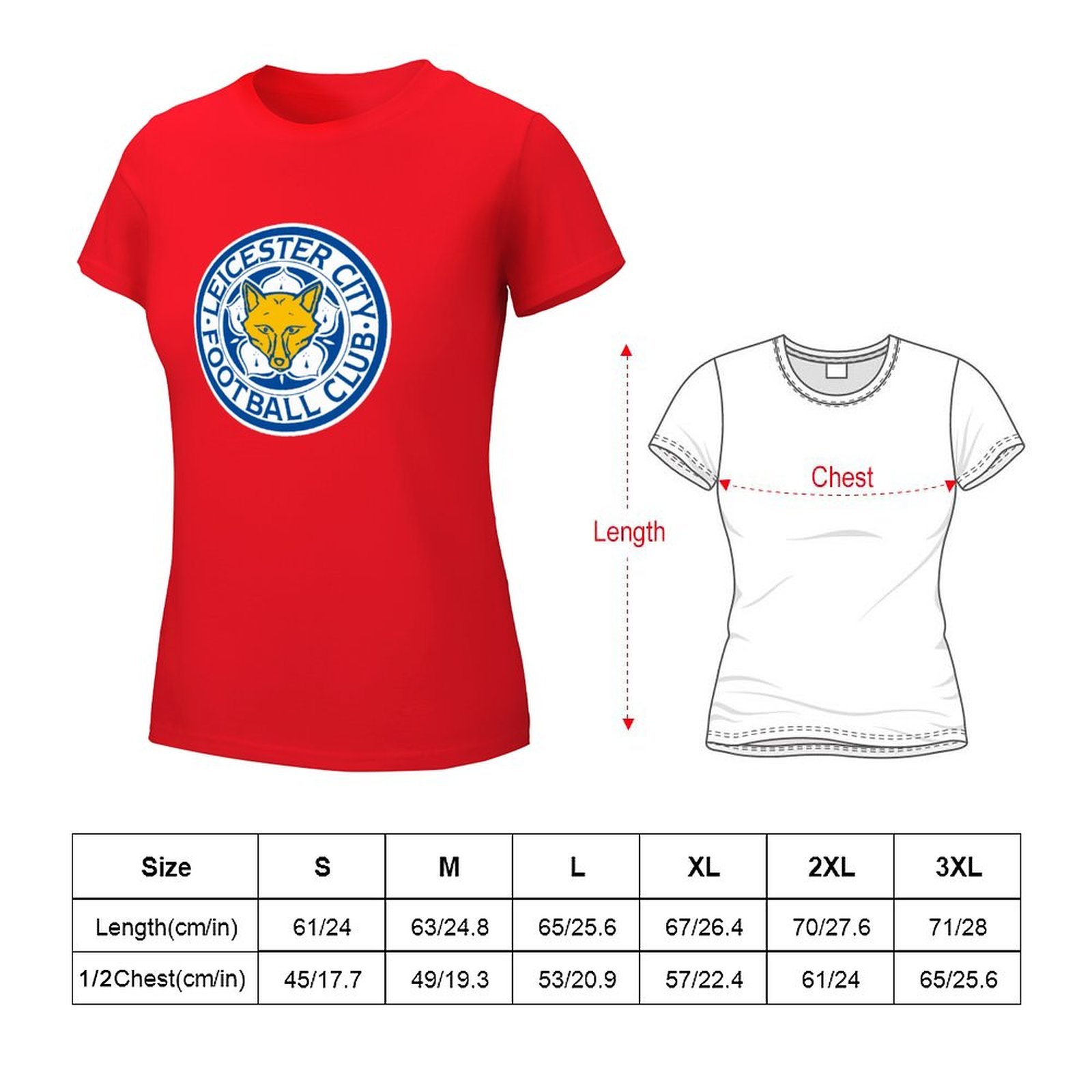 Leicester City Damen Kurzarm Rundhals T-Shirt Casual Sommer Tops Leicester City Damen Kurzarm Rundhals T-Shirt Casual Sommer Tops