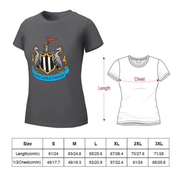 Newcastle United Damen Kurzarm Rundhals T-Shirt Casual Sommer Tops