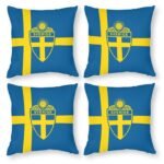 Schweden Dekorative 4er Set Kissenbezüge Kissenhülle Sofakissen Bezug