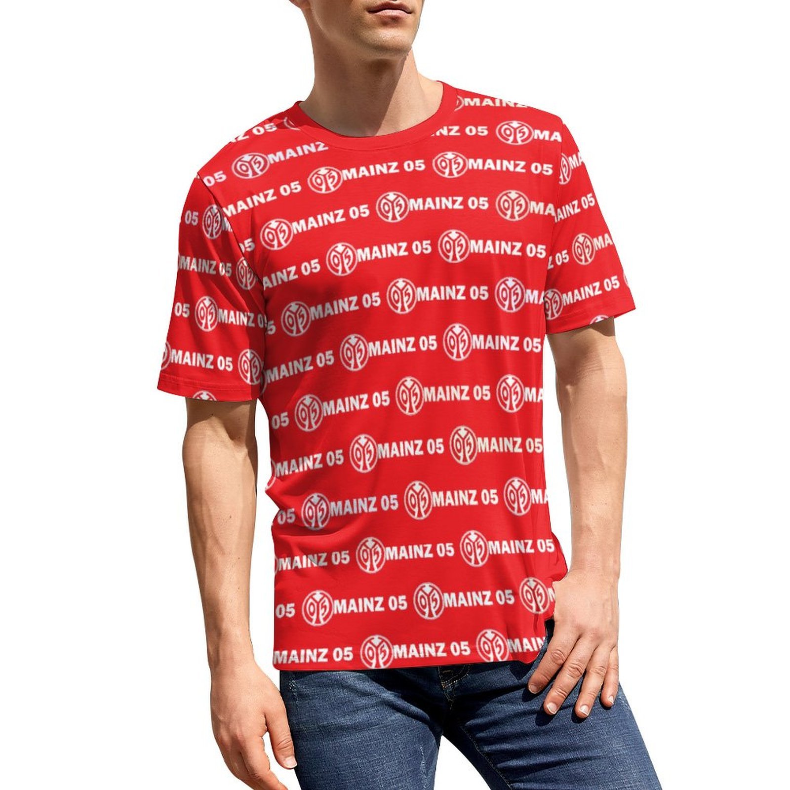Mainz 05 Unisex 3D Vollständig Druck Kurzarm T-Shirts Beiläufige Tee Tops Mainz 05 Unisex 3D Vollständig Druck Kurzarm T-Shirts Beiläufige Tee Tops