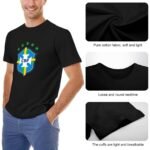 Brasilien Stretch Slim Cneck Gildan Tee T-Shirt Herren