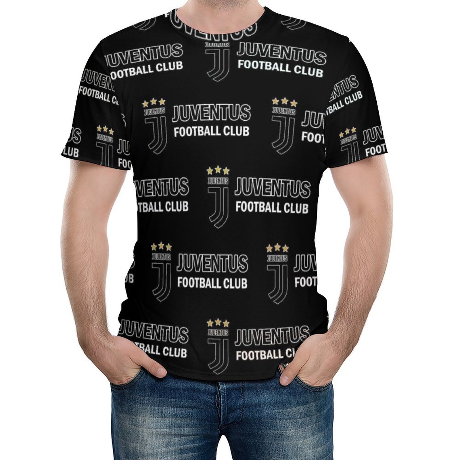 Juventus FC Unisex 3D Vollständig Druck Kurzarm T-Shirts Beiläufige Tee Tops Juventus FC Unisex 3D Vollständig Druck Kurzarm T-Shirts Beiläufige Tee Tops