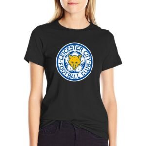 Leicester City Damen Kurzarm Rundhals T-Shirt Casual Sommer Tops