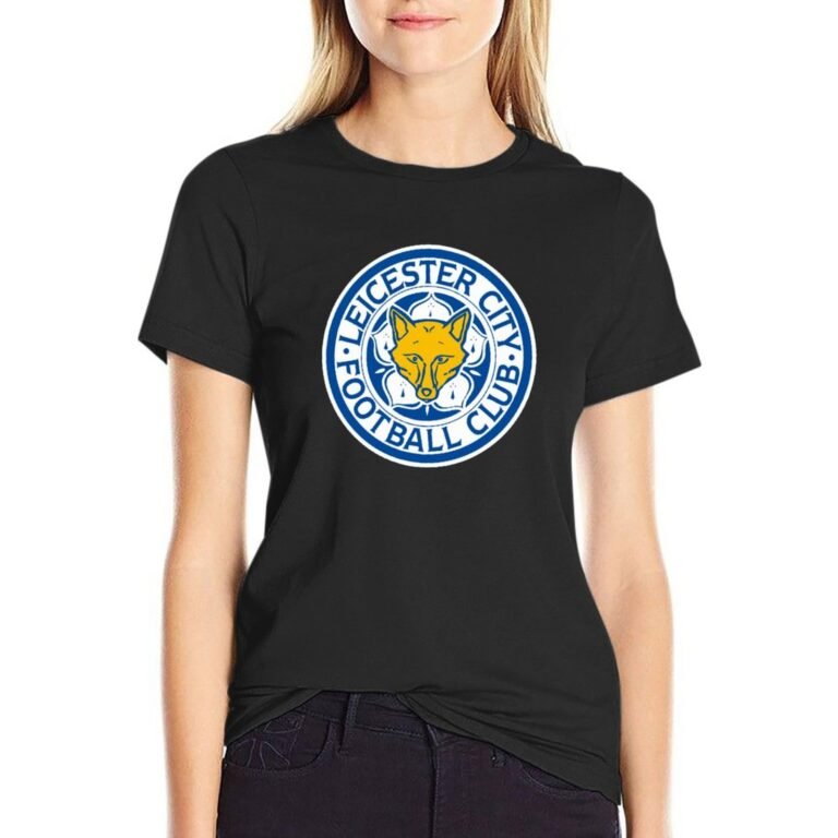 Leicester City Damen Kurzarm Rundhals T-Shirt Casual Sommer Tops