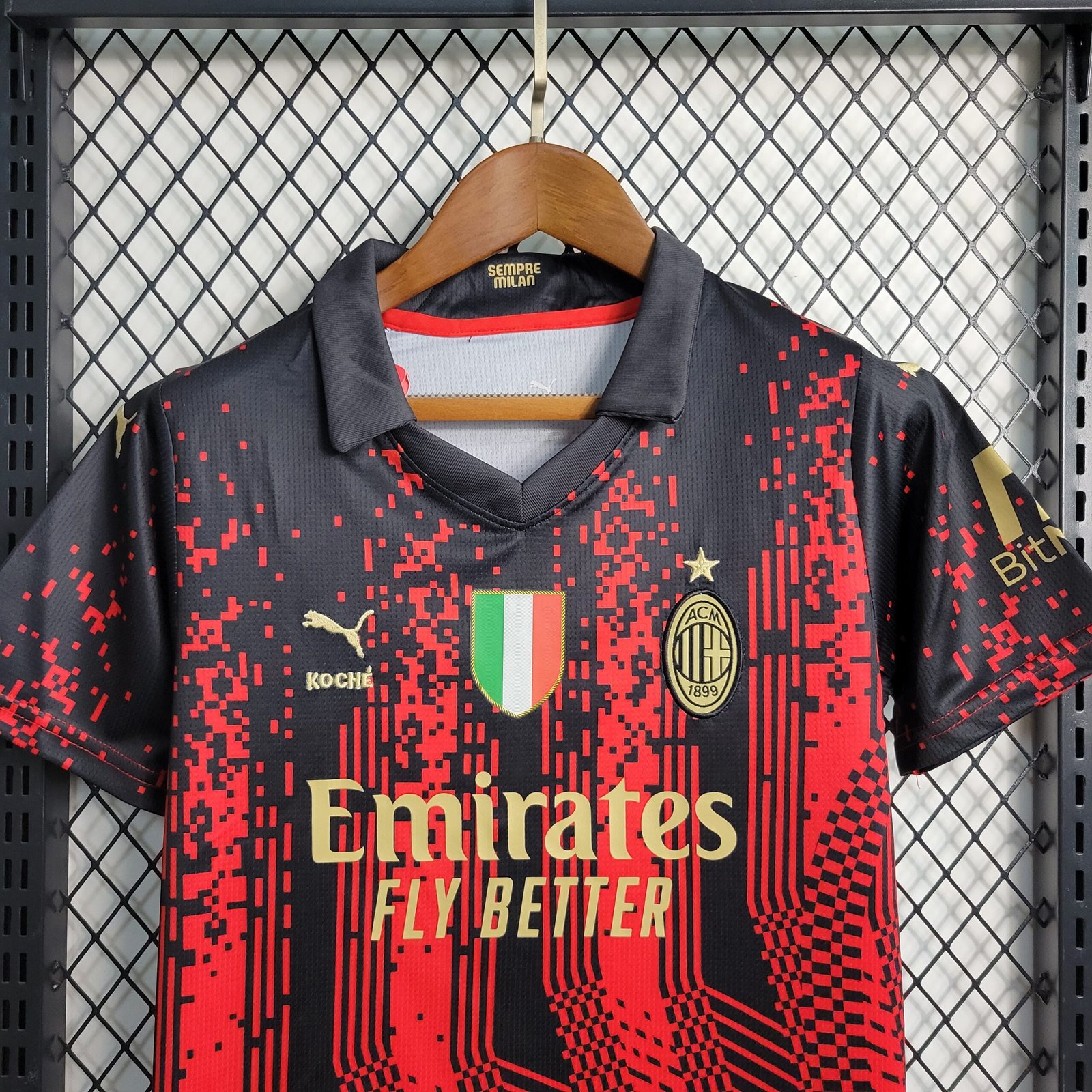 AC Mailand Brahim Diaz 4th Sondertrikot Trikot Kinder 2022-2023 AC Mailand Brahim Diaz 4th Sondertrikot Trikot Kinder 2022-2023