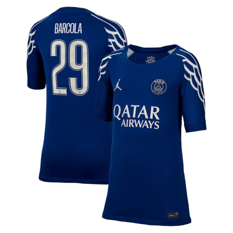 Paris Saint-Germain Bradley Barcola 29 Fourth Trikot 2024-2025