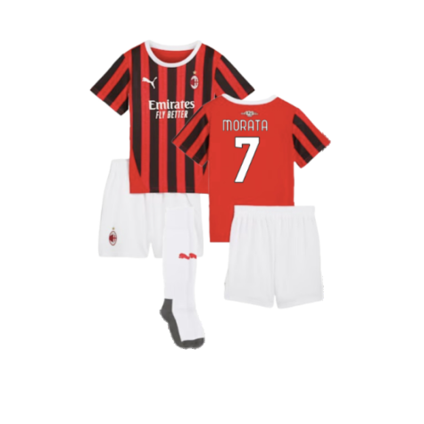 AC Mailand Álvaro Morata 7 Heimtrikot Kinder 2024-2025
