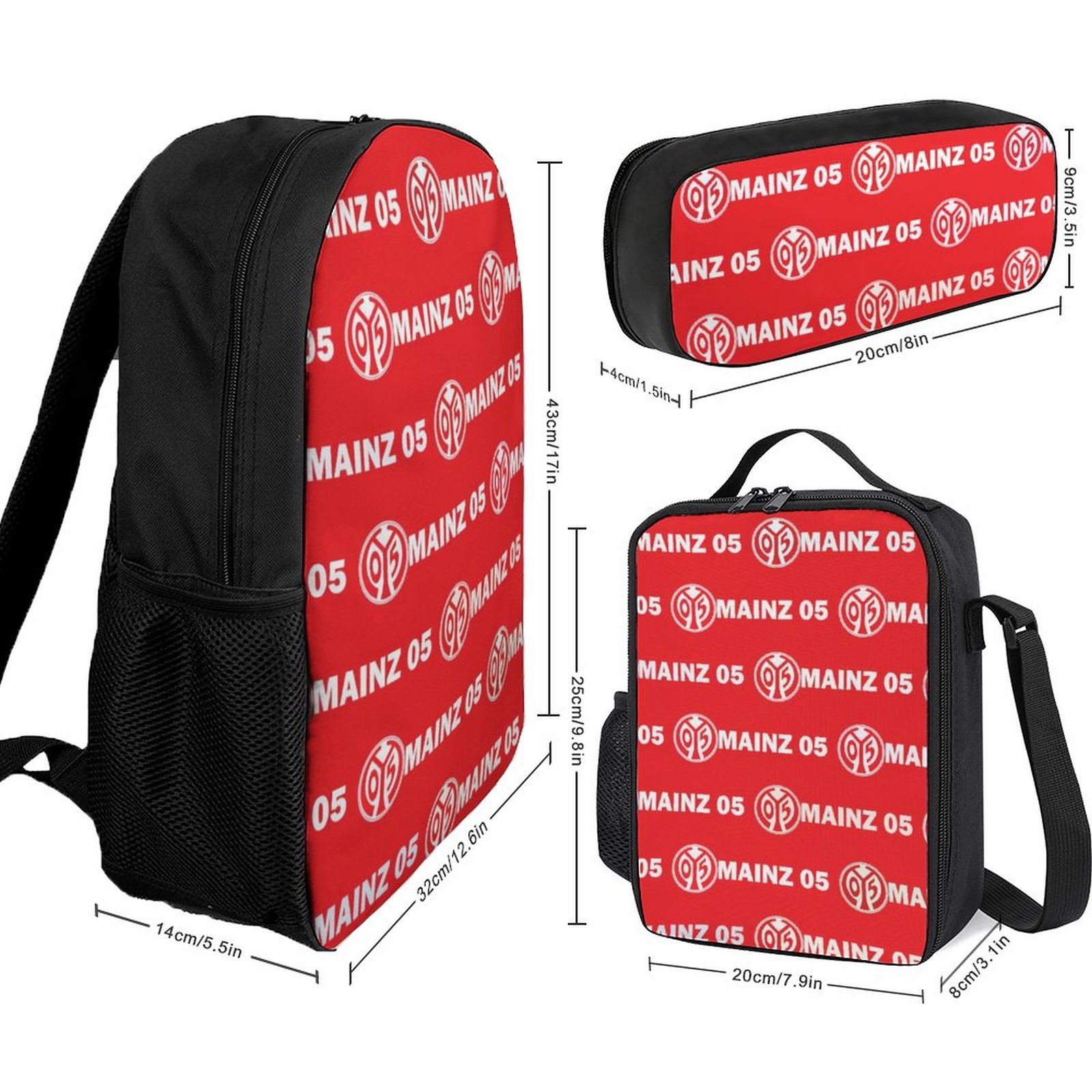 Mainz 05 Student Schulranzen Lunchbag Stifttasche Kombination Mainz 05 Student Schulranzen Lunchbag Stifttasche Kombination