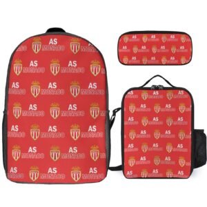 AS Monaco Student Schulranzen Lunchbag Stifttasche Kombination