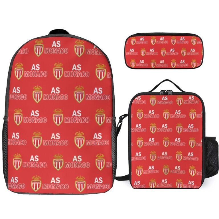 AS Monaco Student Schulranzen Lunchbag Stifttasche Kombination