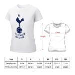 Tottenham Hotspur Damen Kurzarm Rundhals T-Shirt Casual Sommer Tops