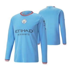 Manchester City Langarm Home Trikot 2022-2023