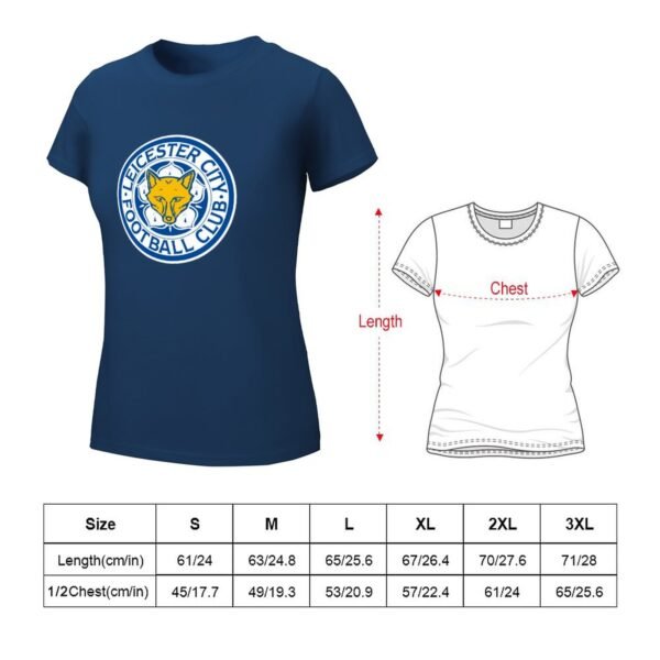 Leicester City Damen Kurzarm Rundhals T-Shirt Casual Sommer Tops
