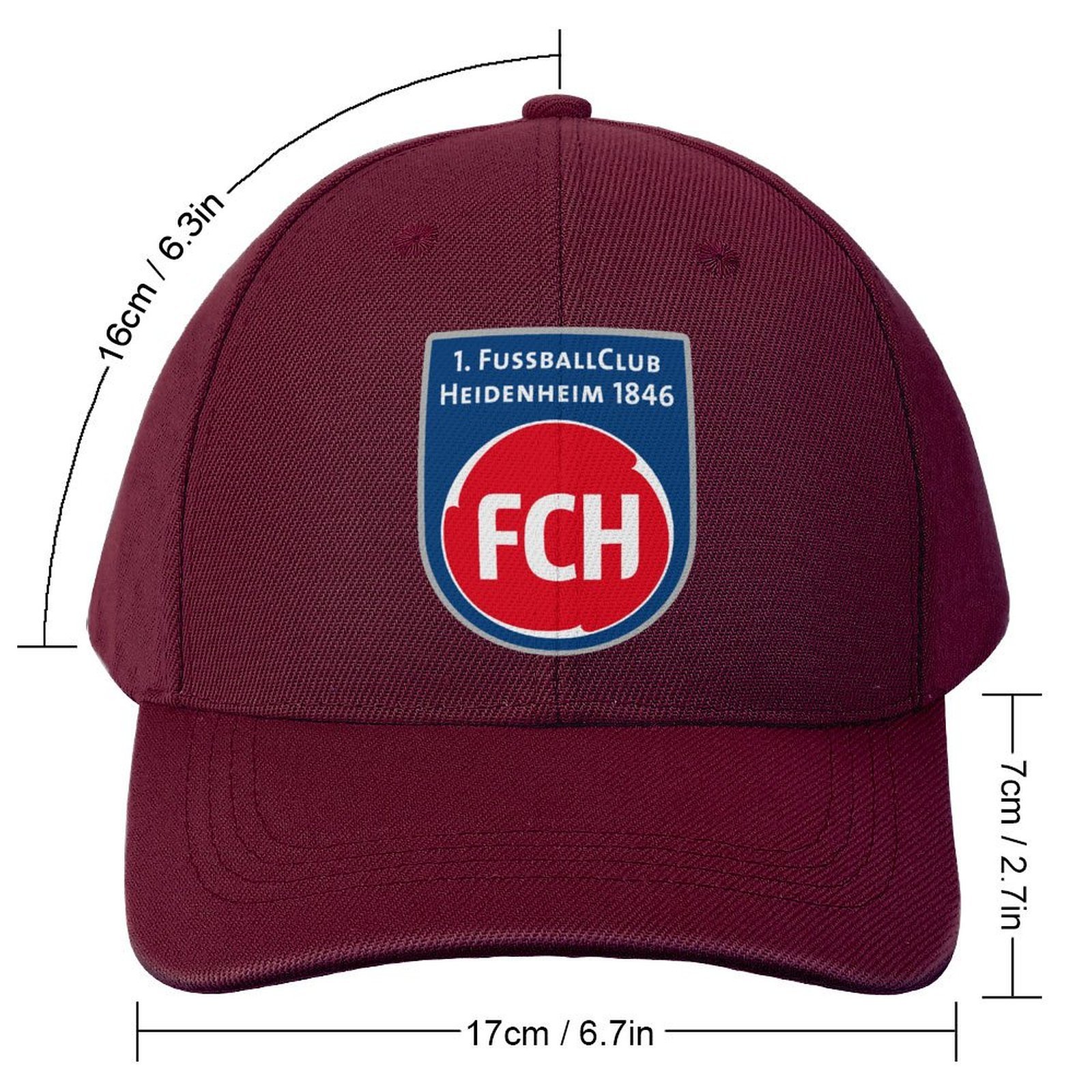 Unisex FC Heidenheim Baseball Cap Verstellbar Reine Farbe Baseballkappe Mütze Unisex FC Heidenheim Baseball Cap Verstellbar Reine Farbe Baseballkappe Mütze