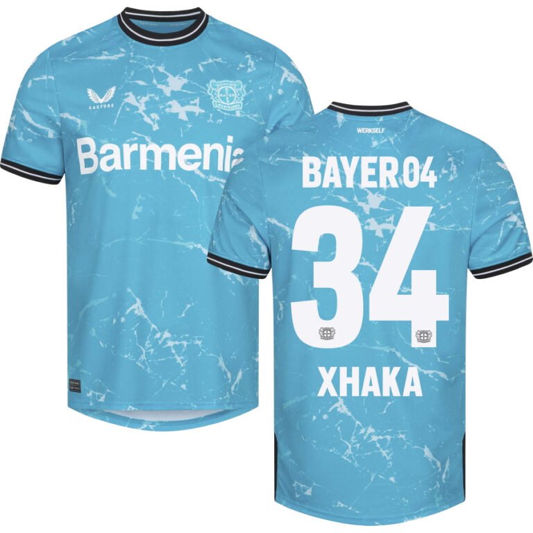 Bayer Leverkusen Granit Xhaka 34 Third Trikot 2023-2024