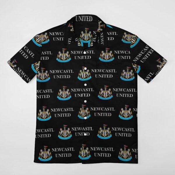 Newcastle United Kurzärmelige Herrenhemden, Passform Sommer Kurzarm Casual Button-Down Hemden