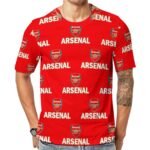 Arsenal Unisex 3D Vollständig Druck Kurzarm T-Shirts Beiläufige Tee Tops