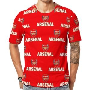 Arsenal Unisex 3D Vollständig Druck Kurzarm T-Shirts Beiläufige Tee Tops