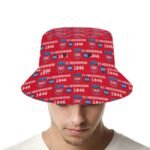 FC Heidenheim Karomuster Sommer Sonnenhut Reversible Bucket Hat