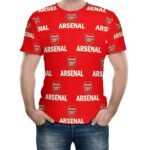 Arsenal Unisex 3D Vollständig Druck Kurzarm T-Shirts Beiläufige Tee Tops