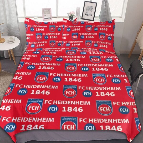 FC Heidenheim Bettwäscheset 3 Stück Kinder Erwachsene Steppdeckenbezug Steppdeckenbezug Multi Size Laken Set