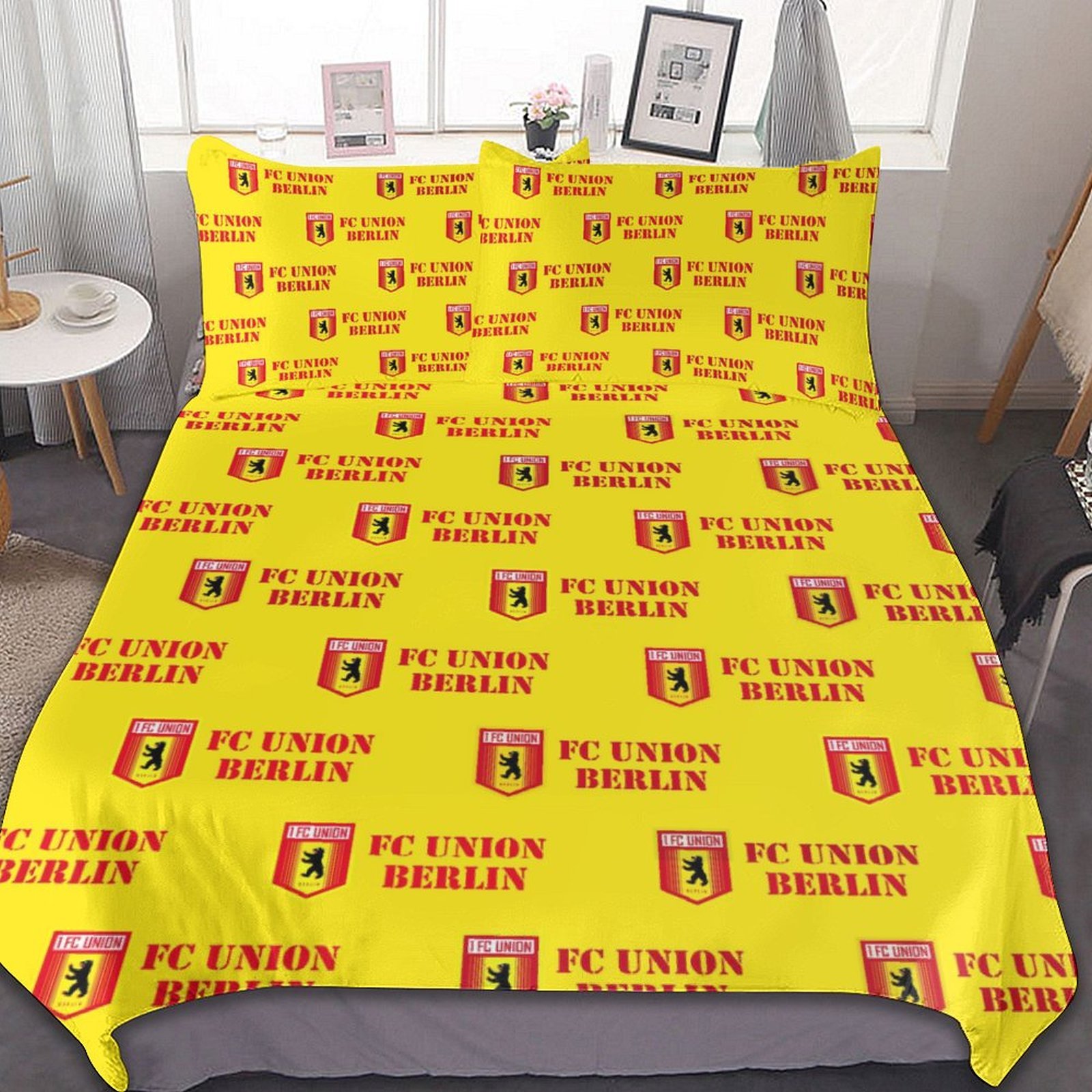 FC Union Berlin Bettwäscheset 3 Stück Kinder Erwachsene Steppdeckenbezug Steppdeckenbezug Multi Size Laken Set FC Union Berlin Bettwäscheset 3 Stück Kinder Erwachsene Steppdeckenbezug Steppdeckenbezug Multi Size Laken Set