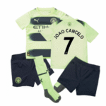 Man City Joao Cancelo 7 Kinder Third Trikot Mini Kit 2022-2023