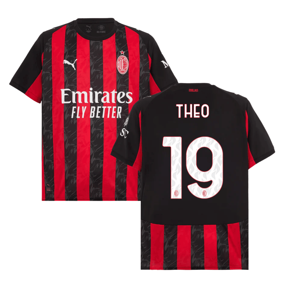 AC Mailand Theo Hernández 19 Home Trikot 2025-2026 AC Mailand Theo Hernández 19 Home Trikot 2025-2026