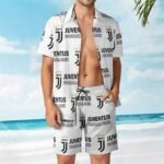 Juventus FC Lässiges Strandbekleidungsset Kurzärmeliges Hemd Plus Strandhose