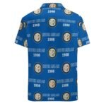 Inter Mailand Kurzärmelige Herrenhemden, Passform Sommer Kurzarm Casual Button-Down Hemden