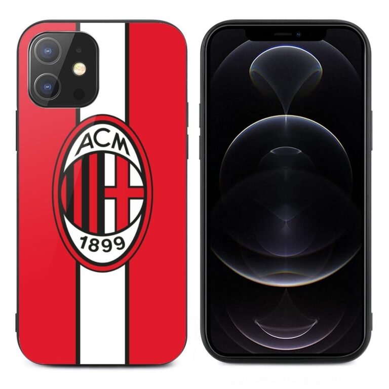 AC Mailand Stoßfest Glaskasten Handyhüllen & Cover Für IPhone 12