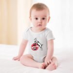 FC Köln Baby Bodysuit Strampler Schlafanzug Mit Kurzen Ärmeln