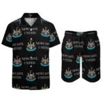 Newcastle United Lässiges Strandbekleidungsset Kurzärmeliges Hemd Plus Strandhose