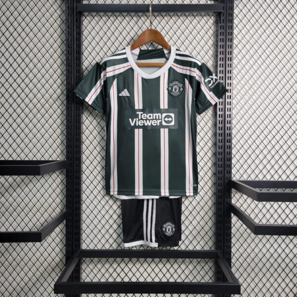 Manchester United Auswärtstrikot Kinder Mini Kit 2023-2024