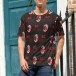 AC Mailand Unisex 3D Vollständig Druck Kurzarm T-Shirts Beiläufige Tee Tops