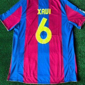FC Barcelona Xavi 6 Home Retro Trikot 2007-2008