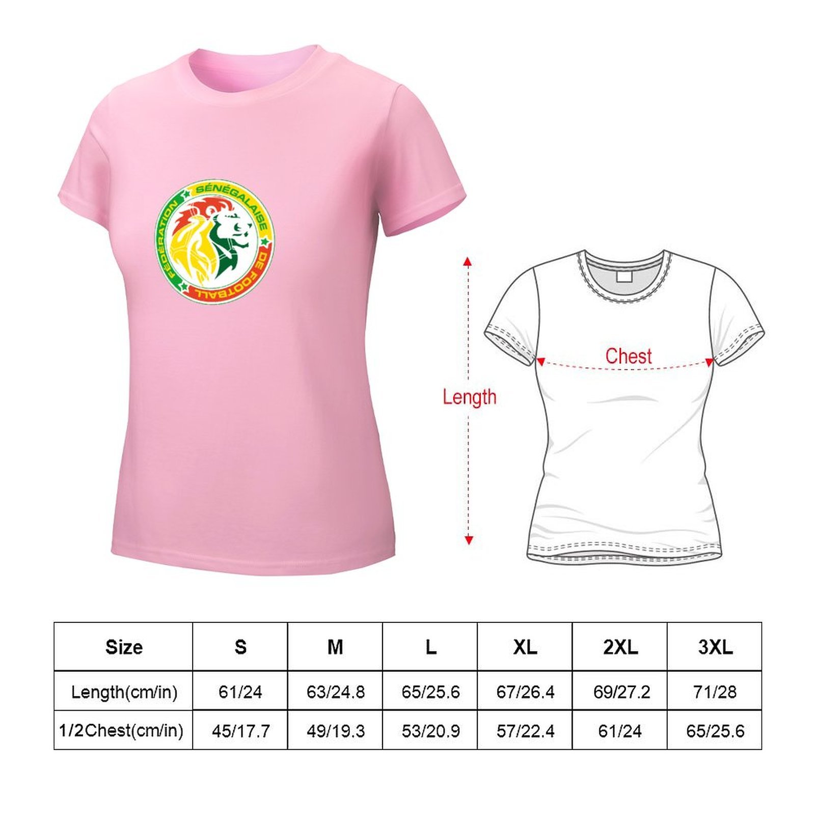 Senegal Damen Kurzarm Rundhals T-Shirt Casual Sommer Tops Senegal Damen Kurzarm Rundhals T-Shirt Casual Sommer Tops