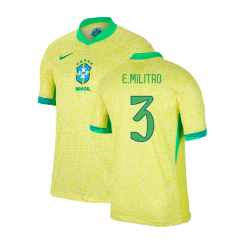 Brasilien Éder Militão 3 Home Trikot 2024-2025