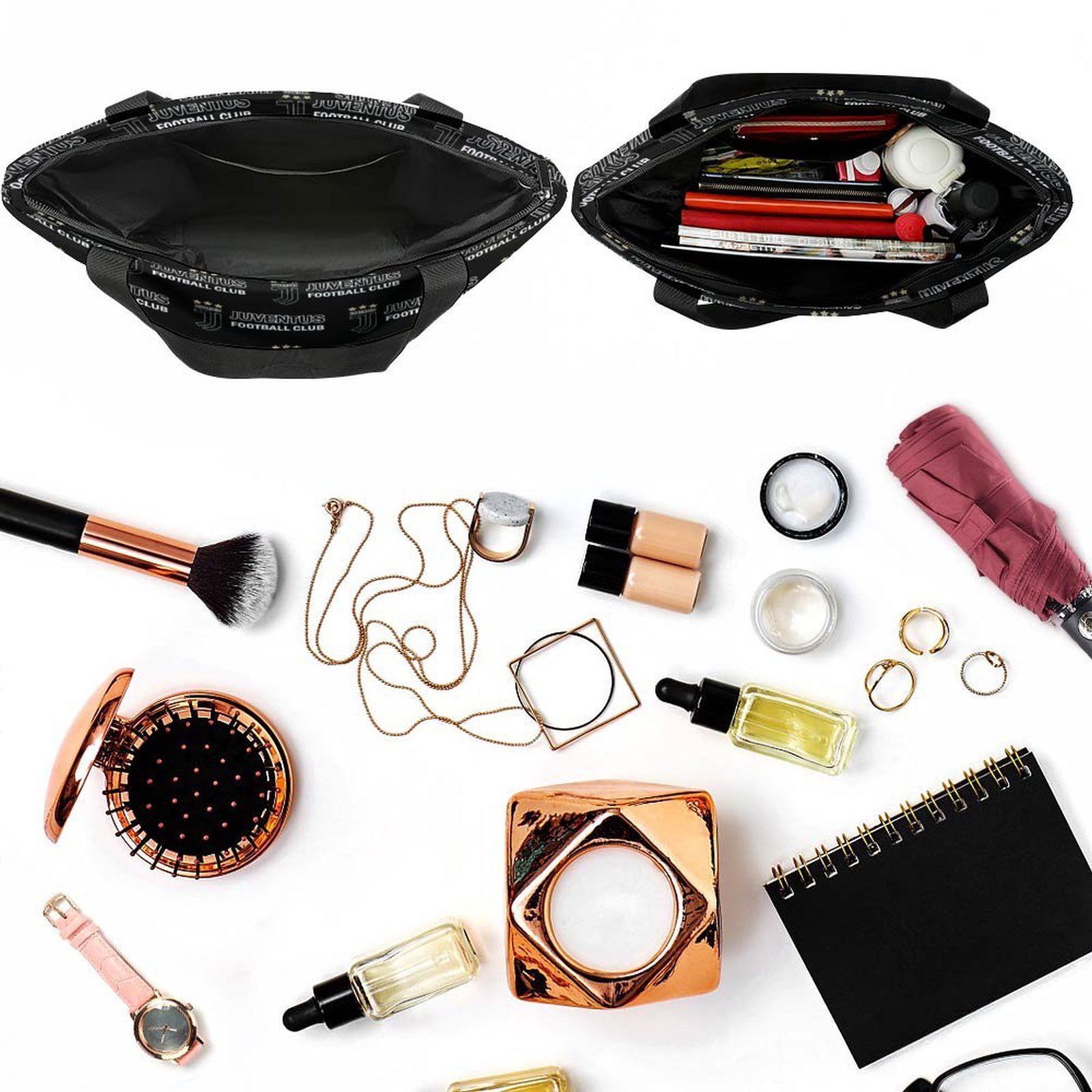 Juventus FC Frauen Tragetasche Oxford-Stoff Einkaufsbeutel Tote Bag Juventus FC Frauen Tragetasche Oxford-Stoff Einkaufsbeutel Tote Bag