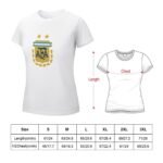 Argentinien Damen Kurzarm Rundhals T-Shirt Casual Sommer Tops