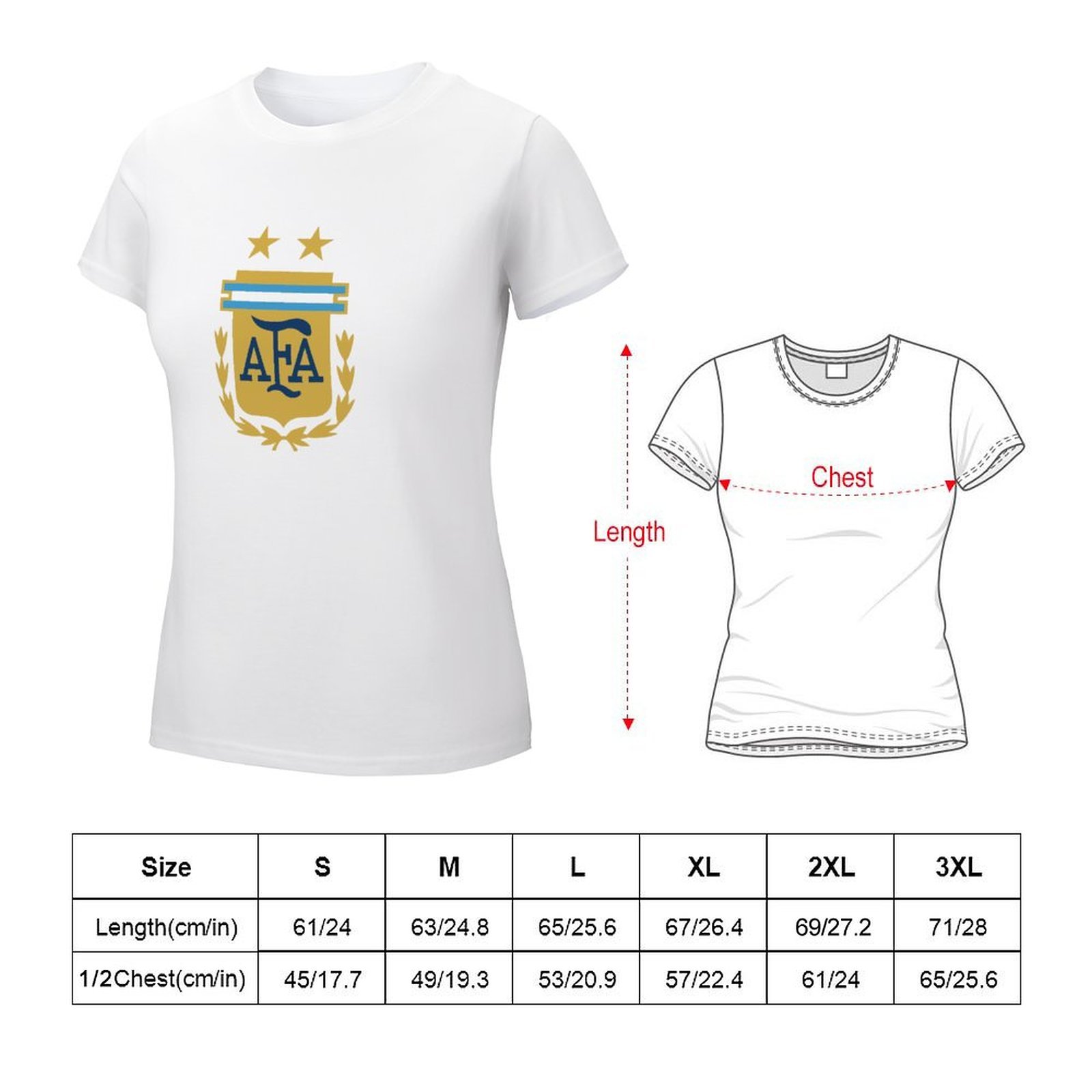 Argentinien Damen Kurzarm Rundhals T-Shirt Casual Sommer Tops Argentinien Damen Kurzarm Rundhals T-Shirt Casual Sommer Tops