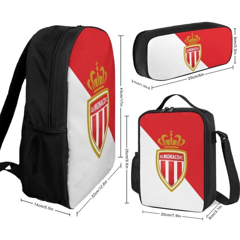 AS Monaco Student Schulranzen Lunchbag Stifttasche Kombination