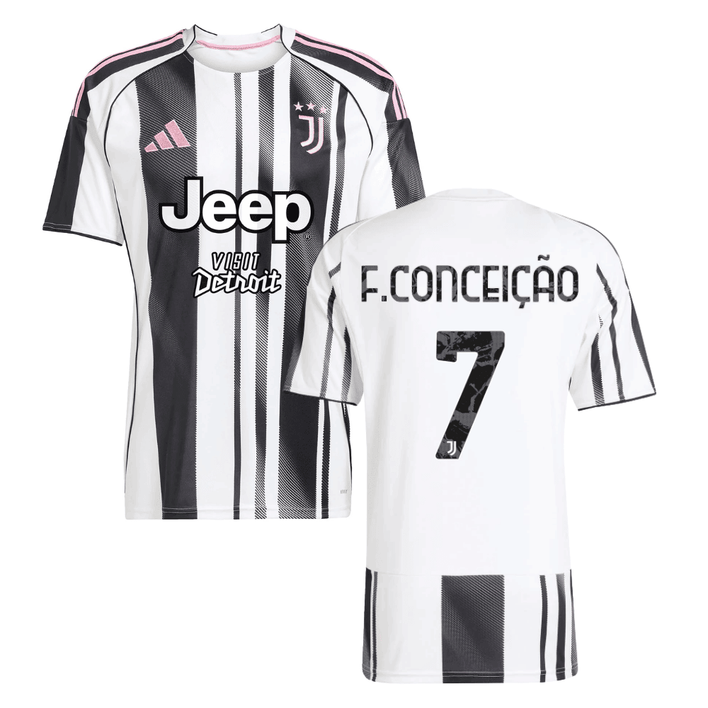 Juventus Francisco Conceição 7 Home Trikot 2025-2026 Juventus Francisco Conceição 7 Home Trikot 2025-2026