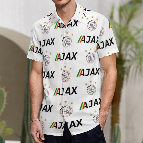 Ajax Kurzärmelige Herrenhemden, Passform Sommer Kurzarm Casual Button-Down Hemden