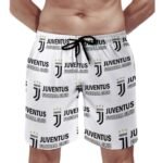 Juventus FC Herren Badehose Schnelltrocknende Strandshorts Mit Tasche Kordelzug Shorts