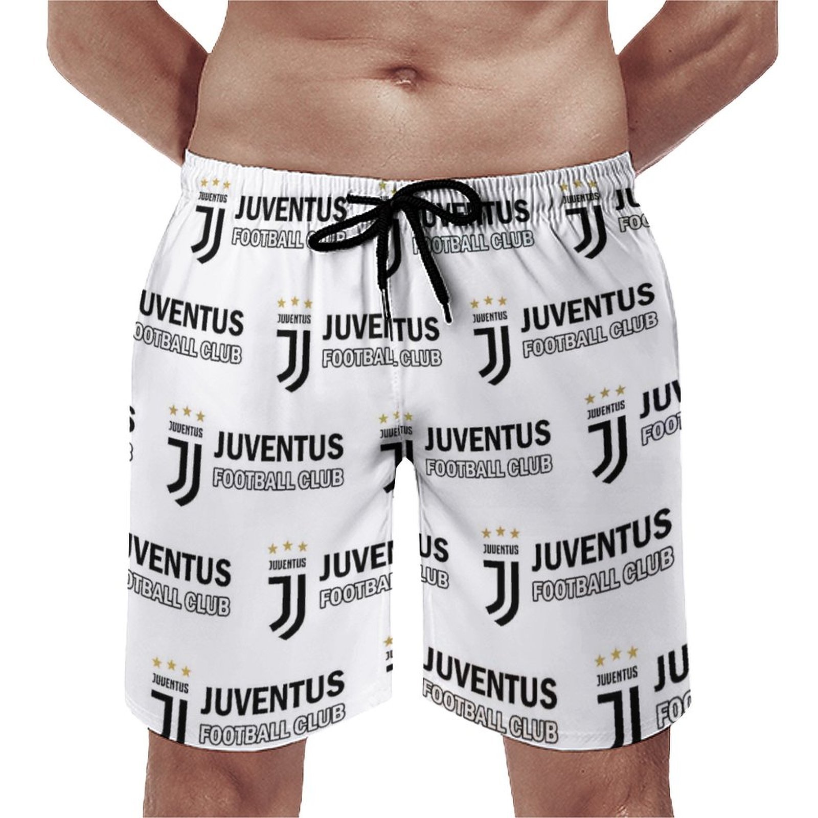 Juventus FC Herren Badehose Schnelltrocknende Strandshorts Mit Tasche Kordelzug Shorts Juventus FC Herren Badehose Schnelltrocknende Strandshorts Mit Tasche Kordelzug Shorts