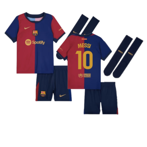 FC Barcelona Lionel Messi 10 Heimtrikot Kinder Mini Kit 2024-2025