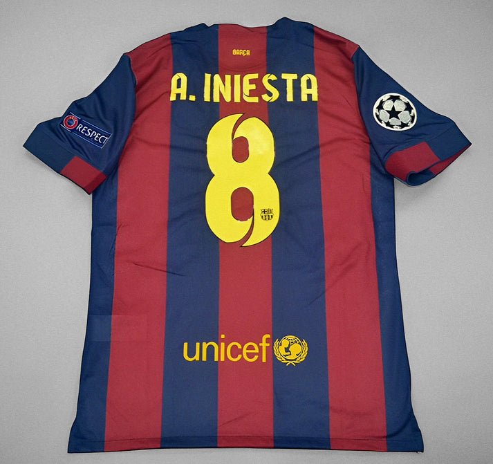 FC Barcelona Andres Iniesta 8 Retro Home Trikot 2014-2015