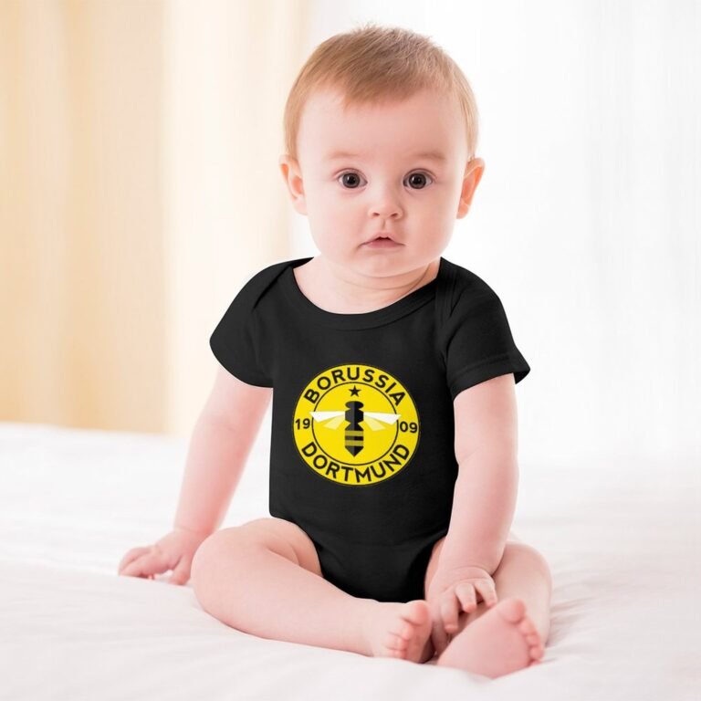 Borussia Dortmund Baby Bodysuit Strampler Schlafanzug Mit Kurzen Ärmeln